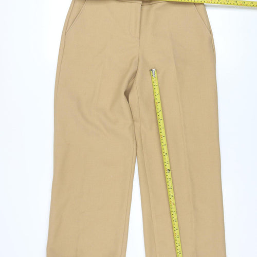 Hobbs Women’s Beige Wide-Leg Tailored Trousers Size 8