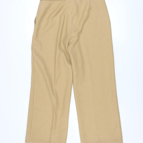 Hobbs Women’s Beige Wide-Leg Tailored Trousers Size 8