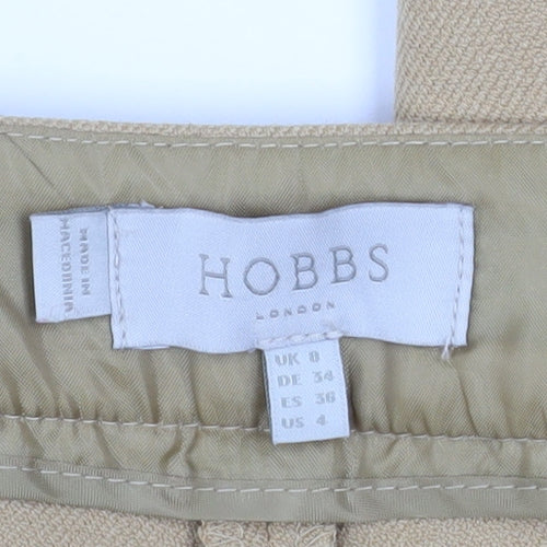 Hobbs Women’s Beige Wide-Leg Tailored Trousers Size 8