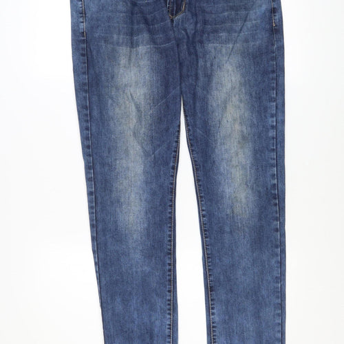 Virtu Jeans Men's Blue Regular Fit Straight Denim 34W 32L