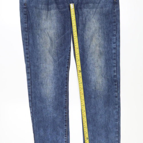 Virtu Jeans Men's Blue Regular Fit Straight Denim 34W 32L