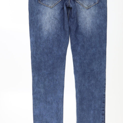 Virtu Jeans Men's Blue Regular Fit Straight Denim 34W 32L