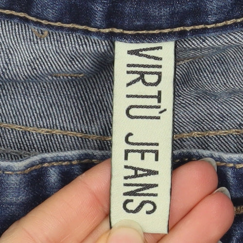 Virtu Jeans Men's Blue Regular Fit Straight Denim 34W 32L