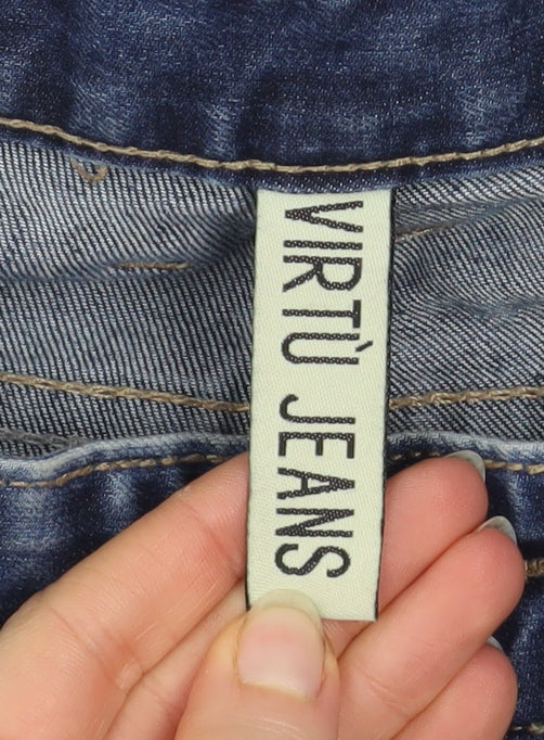 Virtu Jeans Men's Blue Regular Fit Straight Denim 34W 32L