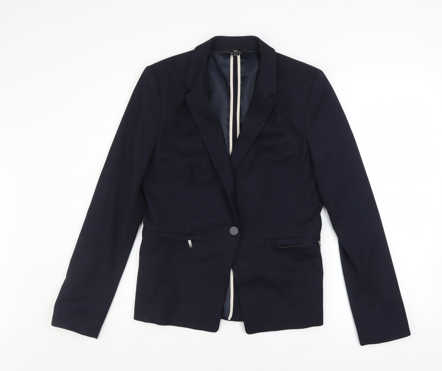 Next Tailoring Navy Women's Size 10 Regular Single-Breasted Blazer Jacket