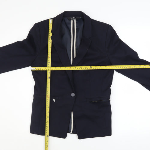 Next Tailoring Navy Women's Size 10 Regular Single-Breasted Blazer Jacket