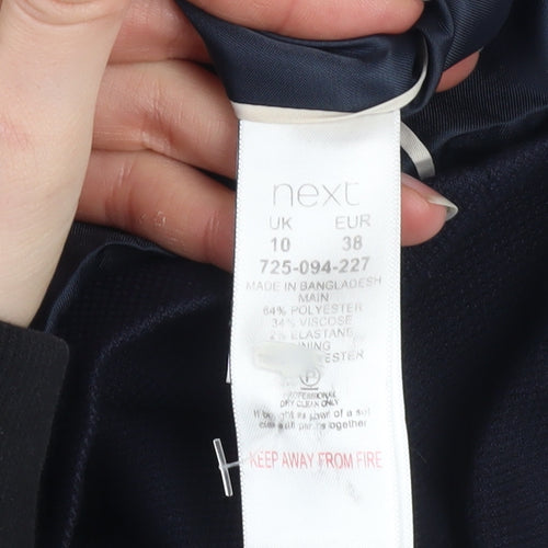 Next Tailoring Navy Women's Size 10 Regular Single-Breasted Blazer Jacket