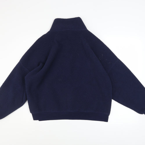 Dunnes Womens Navy 1/2 Zip Fleece Pullover Sweatshirt Size M