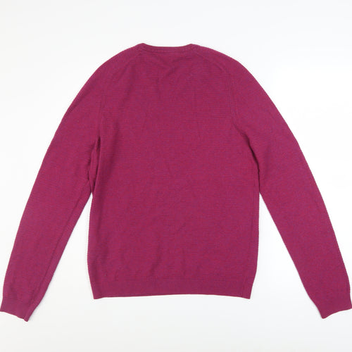 Ted Baker Men's Purple Wool Crew Neck Jumper Size M