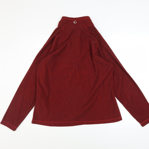 Regatta Great Outdoors Women's Red 1/4 Zip Fleece Pullover UK 16