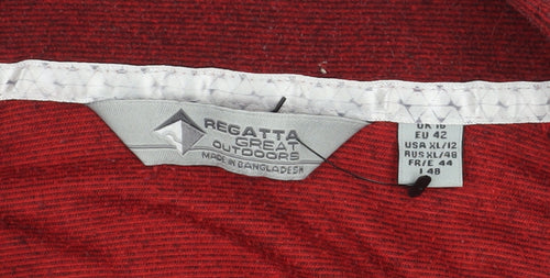 Regatta Great Outdoors Women's Red 1/4 Zip Fleece Pullover UK 16