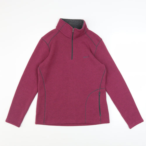 Gelert Women’s Purple 1/2 Zip Fleece Pullover Sweatshirt Size 10