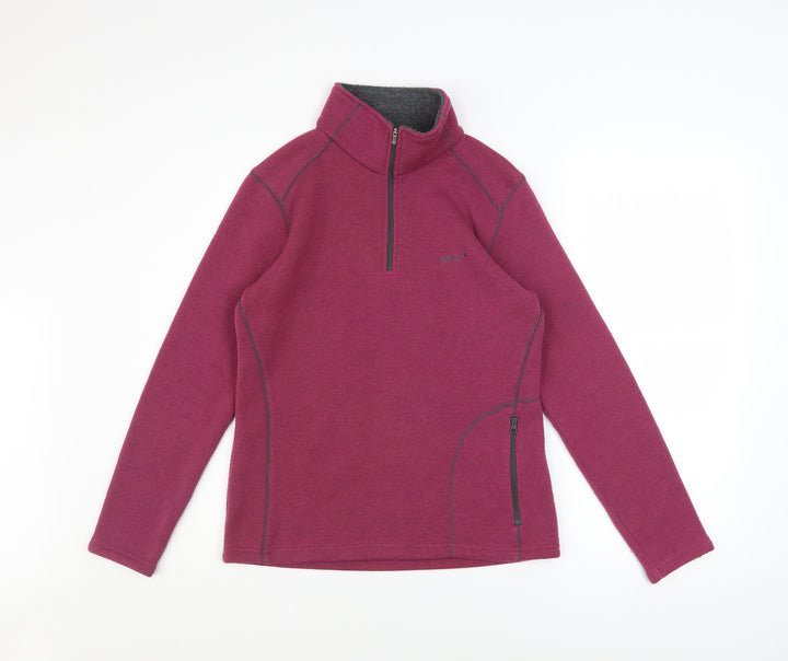 Gelert Women’s Purple 1/2 Zip Fleece Pullover Sweatshirt Size 10