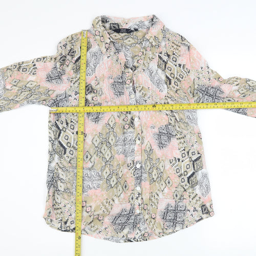 ISLE Essentials Women's Multicoloured Cotton Button-Up Shirt Size 12