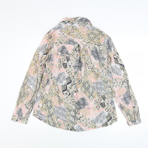 ISLE Essentials Women's Multicoloured Cotton Button-Up Shirt Size 12