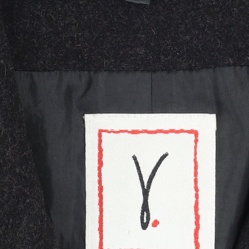 Vernissage Women’s Black Wool Pea Coat Size 8 Mid-Length Smart