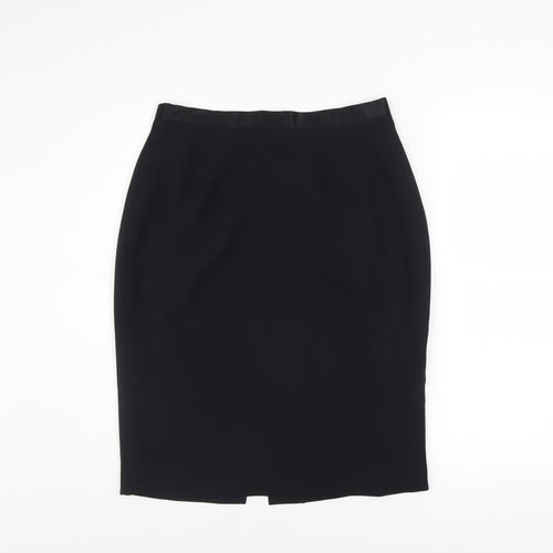 Debenhams Women Black Size 14 Pencil Skirt Lined Workwear