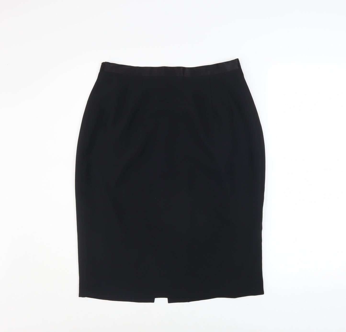 Debenhams Women Black Size 14 Pencil Skirt Lined Workwear