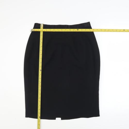 Debenhams Women Black Size 14 Pencil Skirt Lined Workwear
