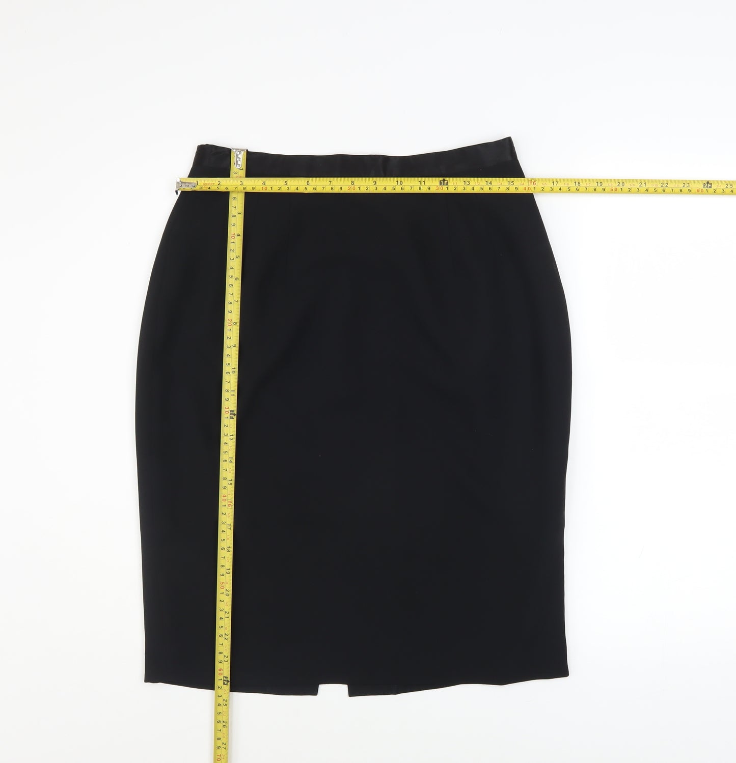 Debenhams Women Black Size 14 Pencil Skirt Lined Workwear