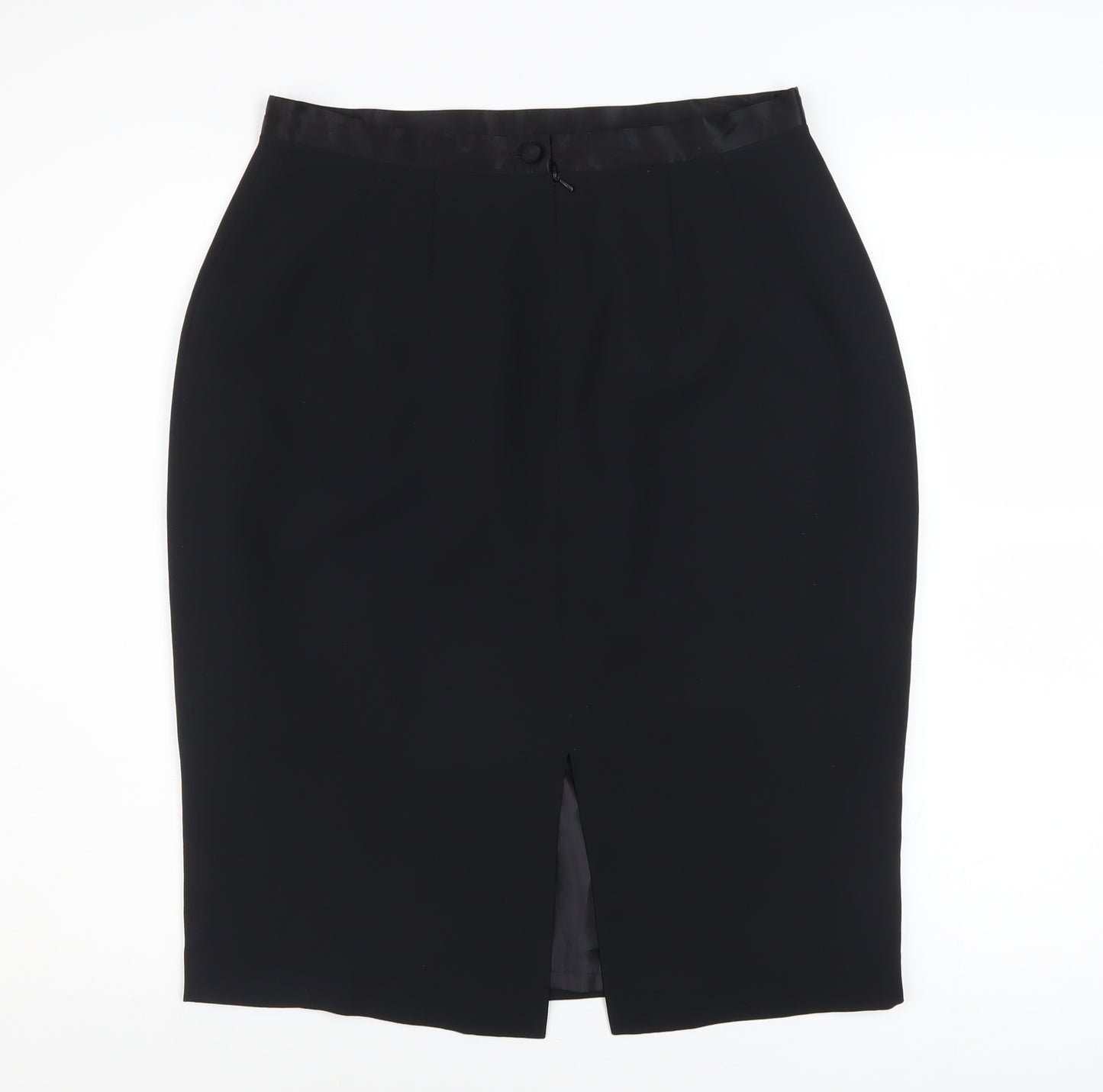 Debenhams Women Black Size 14 Pencil Skirt Lined Workwear