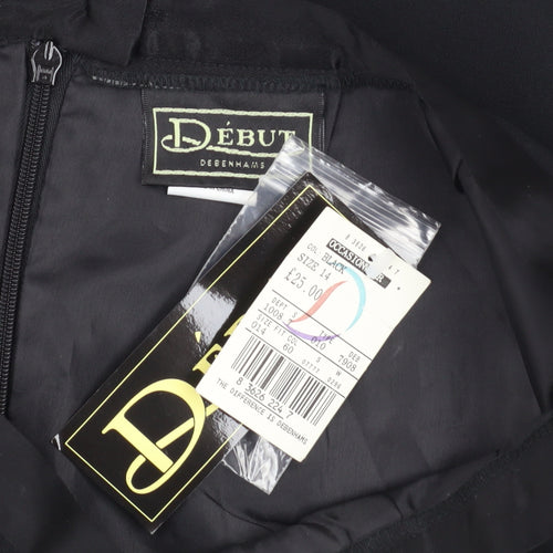 Debenhams Women Black Size 14 Pencil Skirt Lined Workwear