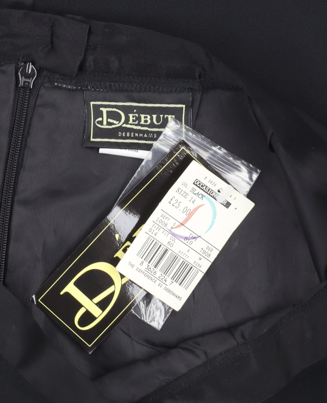 Debenhams Women Black Size 14 Pencil Skirt Lined Workwear