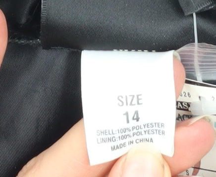 Debenhams Women Black Size 14 Pencil Skirt Lined Workwear