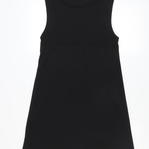 Marks and Spencer Women Black Size 12 Shift Knee Length Dress