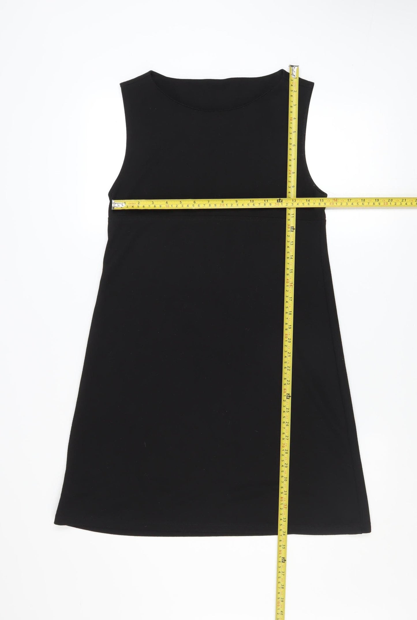 Marks and Spencer Women Black Size 12 Shift Knee Length Dress
