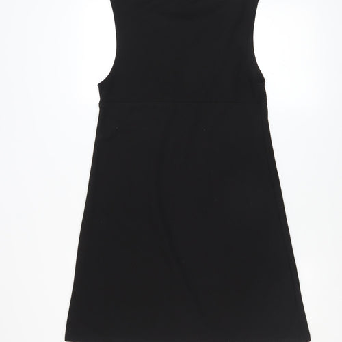 Marks and Spencer Women Black Size 12 Shift Knee Length Dress