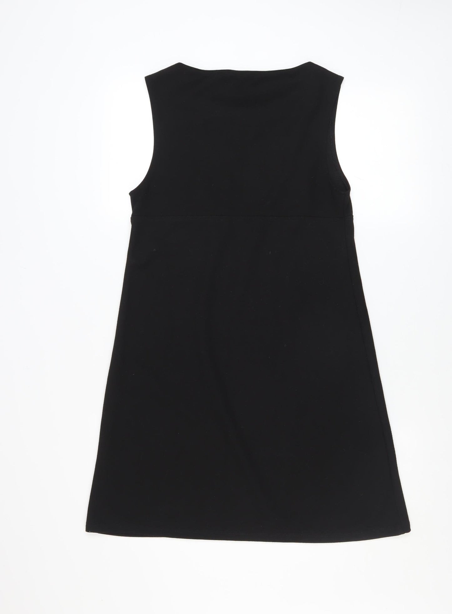 Marks and Spencer Women Black Size 12 Shift Knee Length Dress