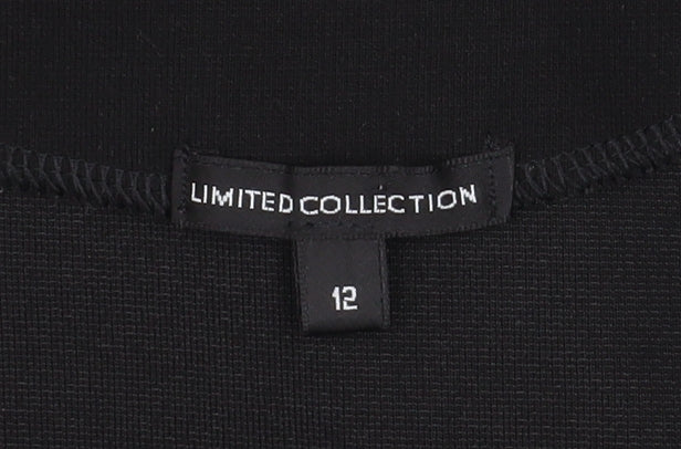 Marks and Spencer Women Black Size 12 Shift Knee Length Dress