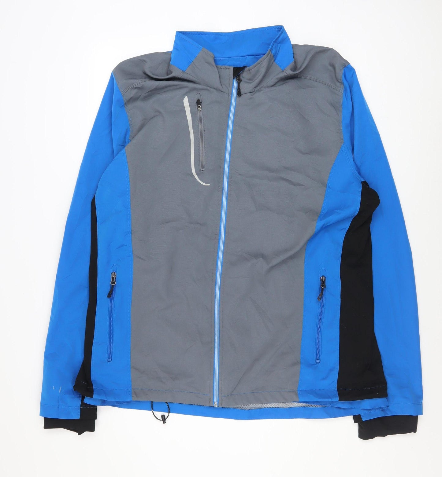Elevate Men's Blue 3XL Windbreaker Jacket Breathable Full Zip