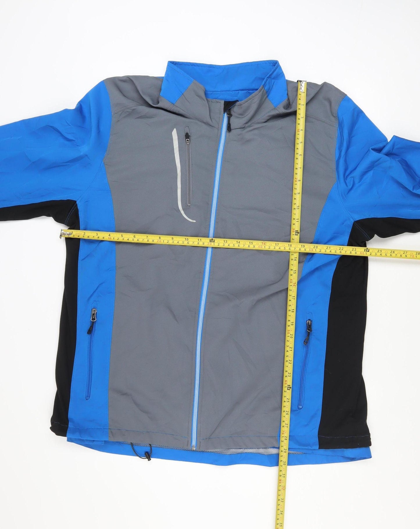 Elevate Men's Blue 3XL Windbreaker Jacket Breathable Full Zip