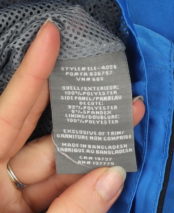 Elevate Men's Blue 3XL Windbreaker Jacket Breathable Full Zip