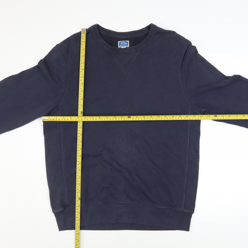 J.Crew Men's Blue Crew Neck Pullover Sweatshirt Size L