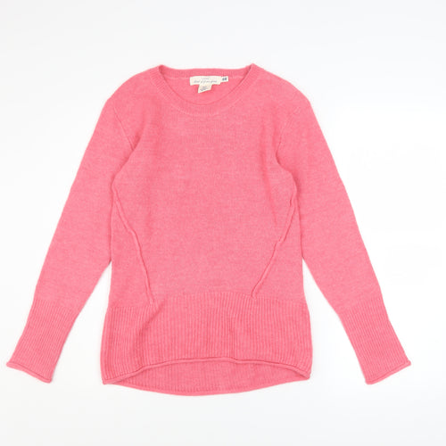 H&M L.O.G.G Women’s Pink Crew Neck Long Sleeve Knit Jumper XS