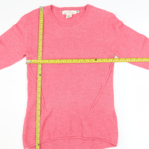 H&M L.O.G.G Women’s Pink Crew Neck Long Sleeve Knit Jumper XS