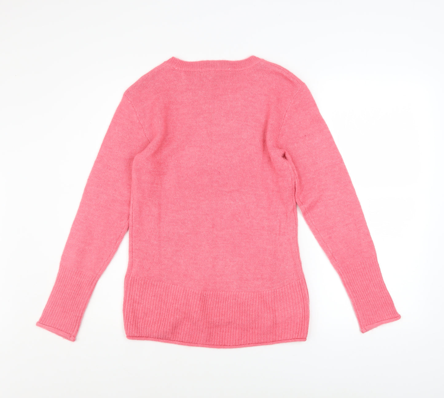 H&M L.O.G.G Women’s Pink Crew Neck Long Sleeve Knit Jumper XS
