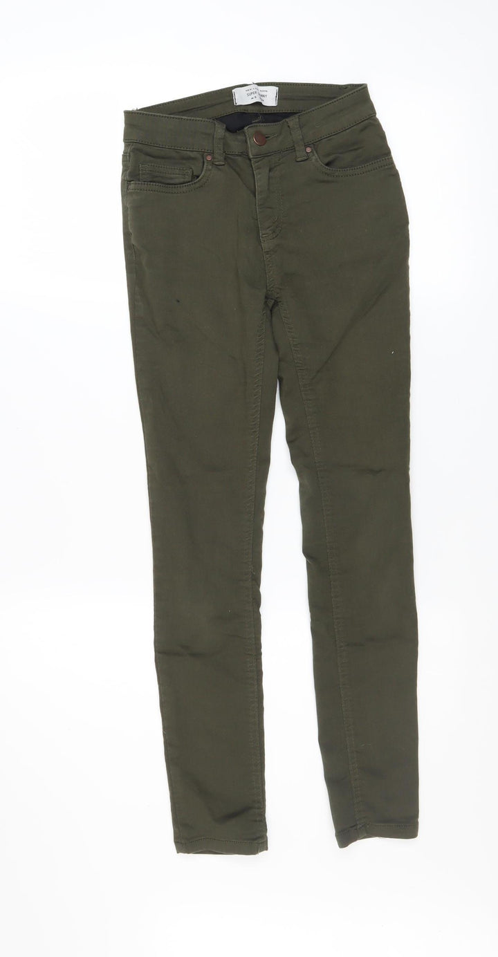New Look Petite Women's Green Super Skinny Jeans UK 6