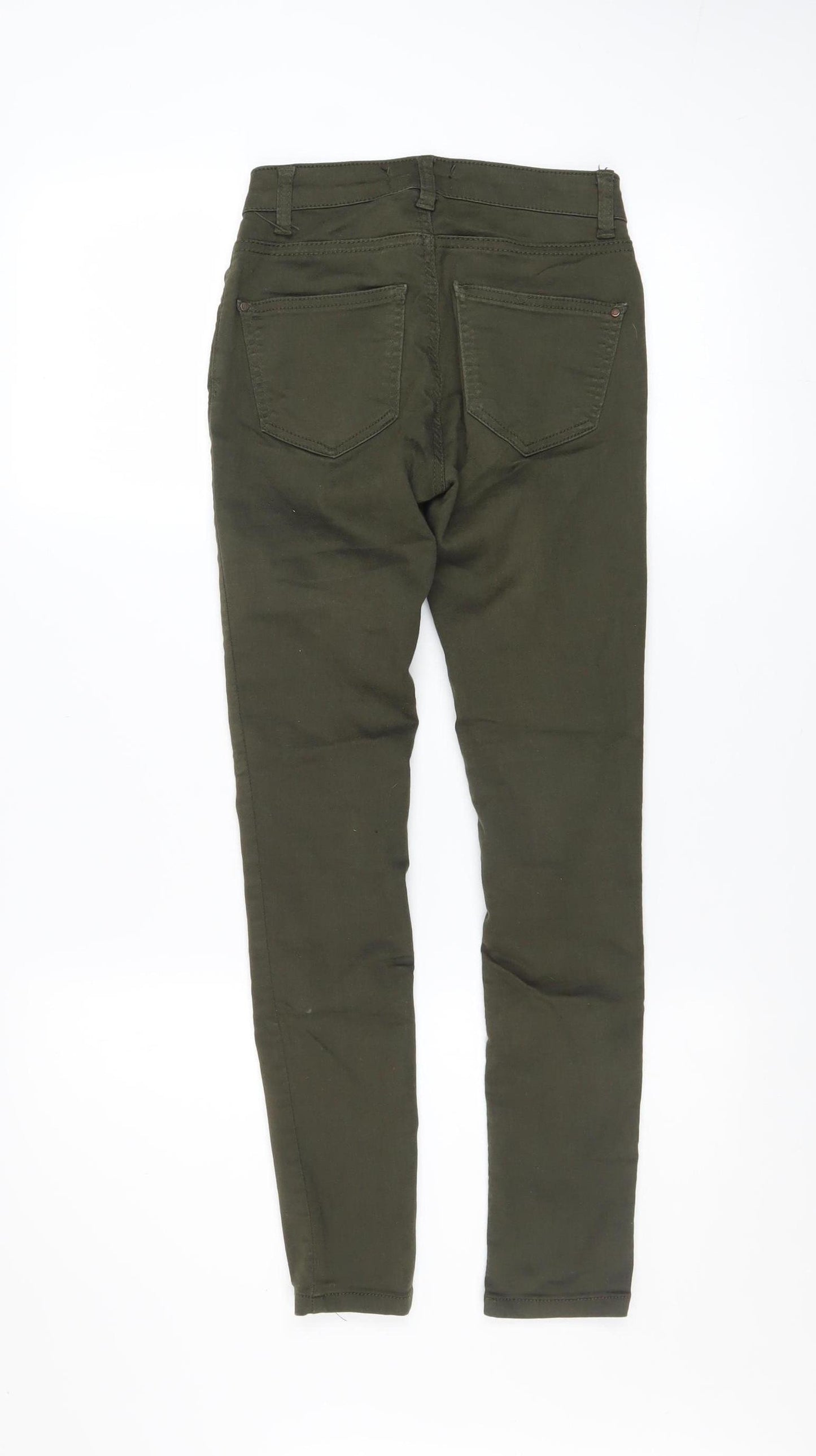 New Look Petite Women's Green Super Skinny Jeans UK 6