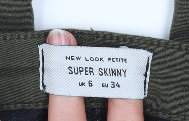 New Look Petite Women's Green Super Skinny Jeans UK 6