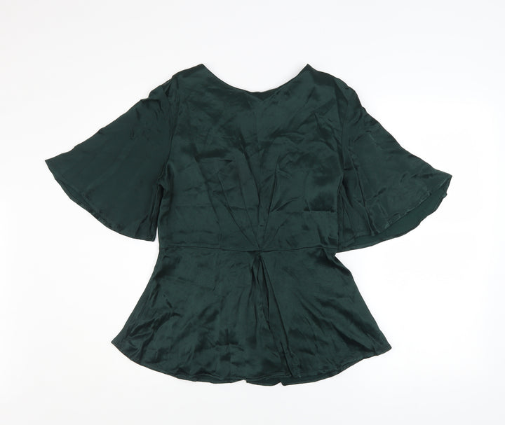 Monsoon Women’s Green Viscose Tunic Blouse Size 12