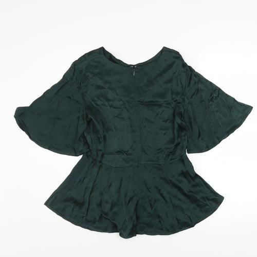 Monsoon Women’s Green Viscose Tunic Blouse Size 12