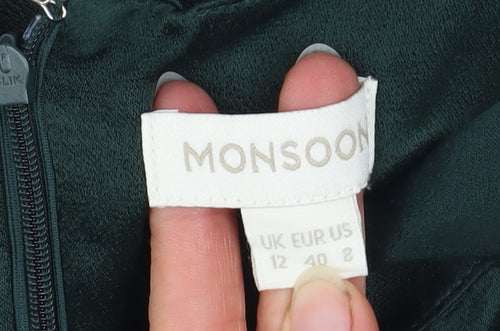 Monsoon Women’s Green Viscose Tunic Blouse Size 12