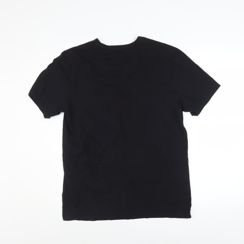 Hugo Boss Men's Black Cotton Crew Neck Regular Fit T-Shirt M