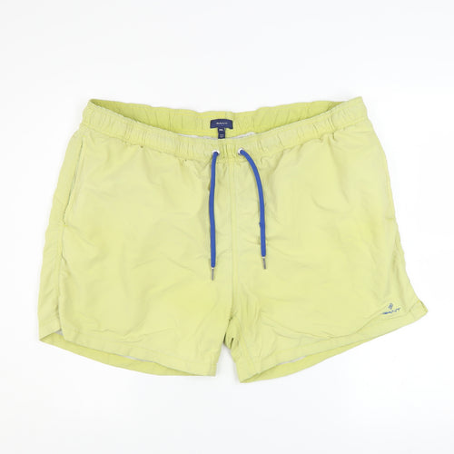 GANT Men's Yellow 2XL Swim Shorts Lightweight Quick Dry Polyamide