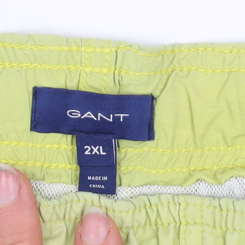GANT Men's Yellow 2XL Swim Shorts Lightweight Quick Dry Polyamide