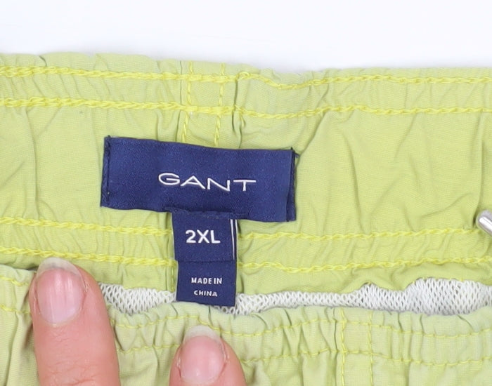 GANT Men's Yellow 2XL Swim Shorts Lightweight Quick Dry Polyamide